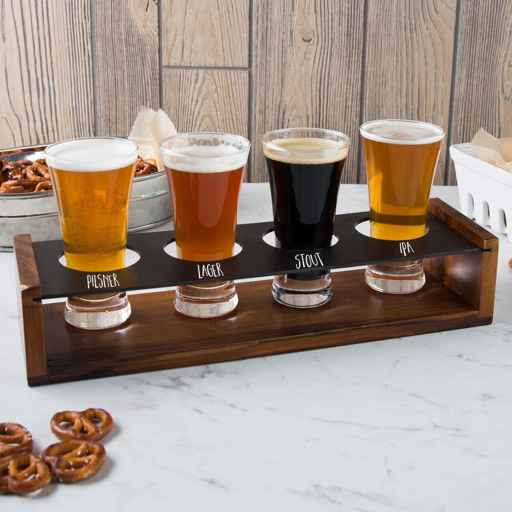 Image of Creative Beer Flight Board Ideas for Your Next Gathering