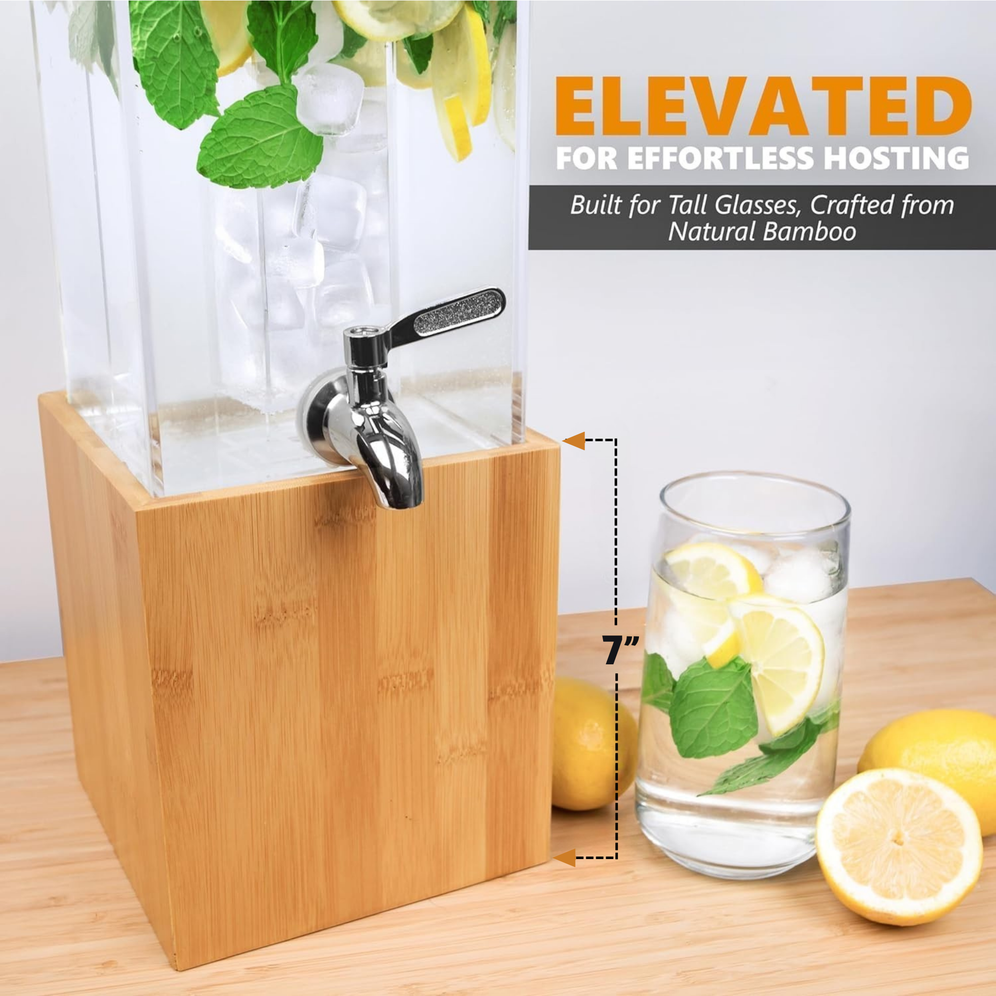 Image of Beverage dispenser styled on kitchen counter