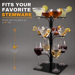 Cocktail Tree Stand | 3-Tier Drink Display for 12 Glasses – KSESTOR